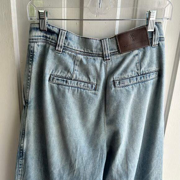 Brunello Cucinelli The Pleated Extra Wide Leg Jean - Picture 8 of 12